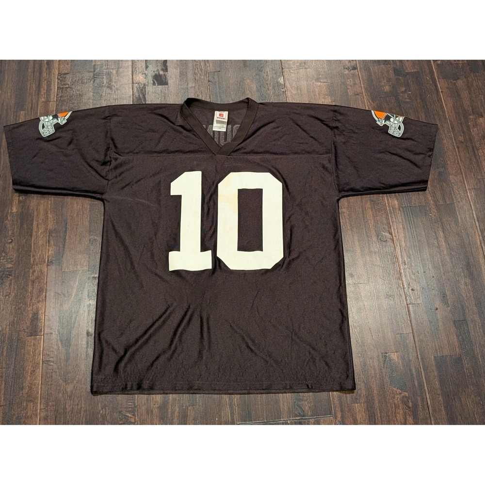 Cleveland Browns Jersey Shirt Mens Large‎ Brown NFL Football Quinn 10 Polyester